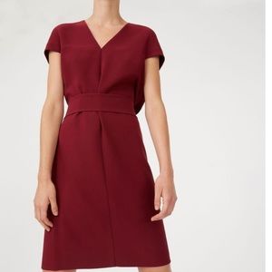 Club Monaco burgundy Vanellie Waist Tie Dress